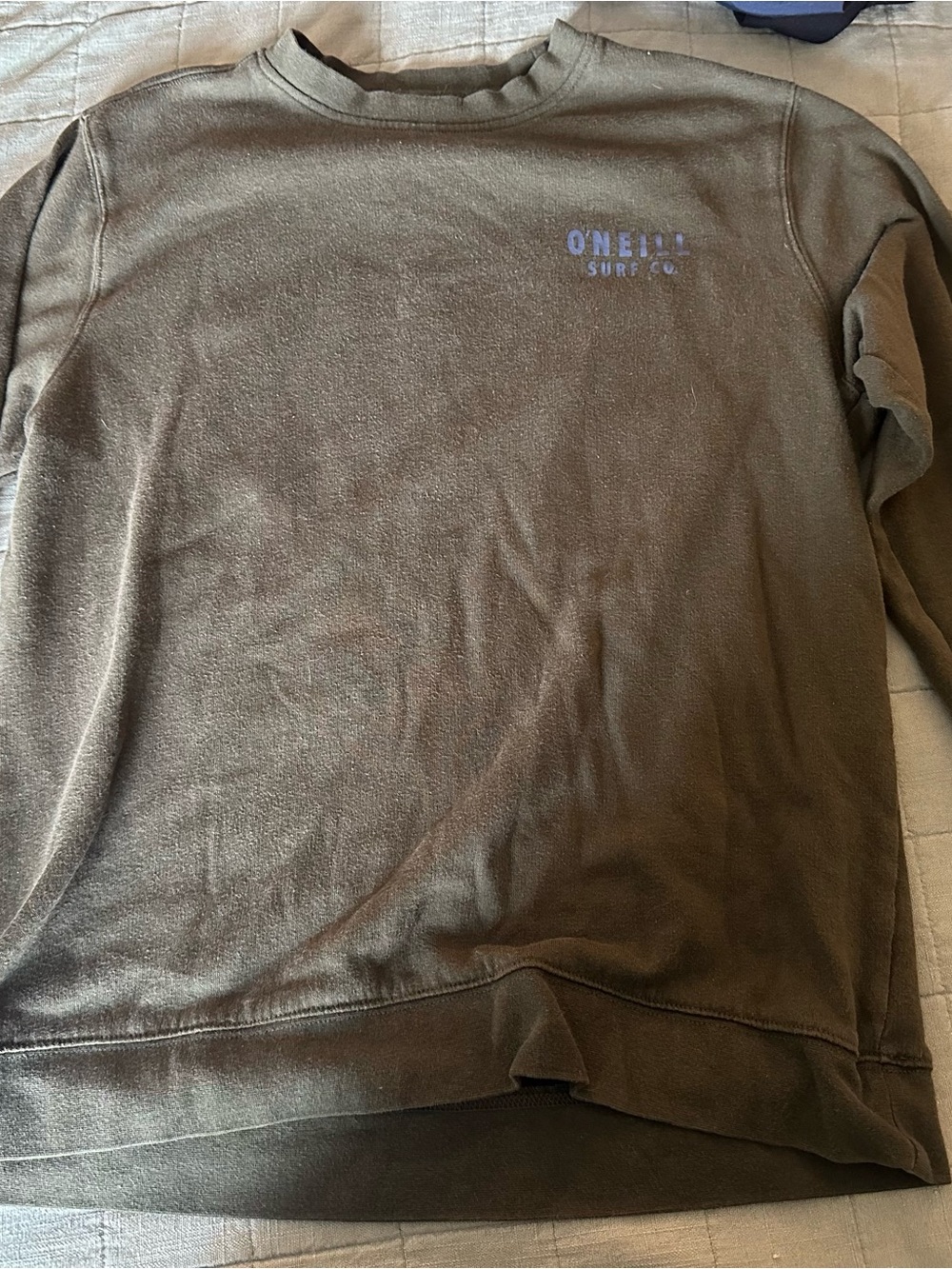 O'Neill Men's Olive Green Crewneck Sweatshirt with Subtle Chest Logo